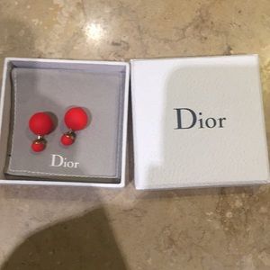Dior Tribal Earrings Orange Redish